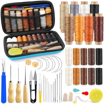 Upholstery Repair Kit, 71 Pcs Heavy Duty Sewing Kit, Leather Stitching Kit by MORFEN
