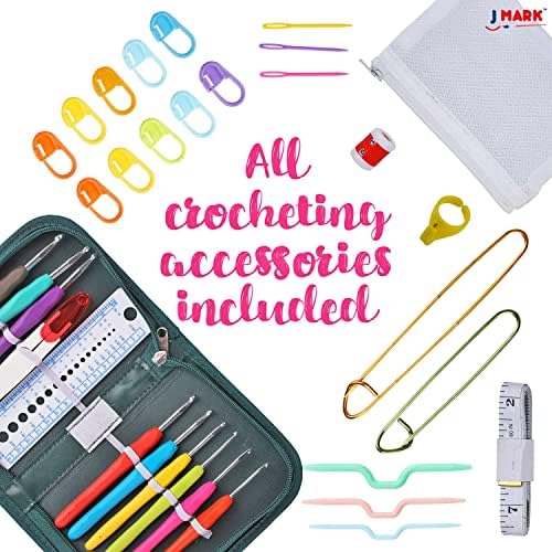 J MARK Acrylic Crochet Kit for Beginners – Premium Crochet Starter Kit for Adults Bundle - Image 4