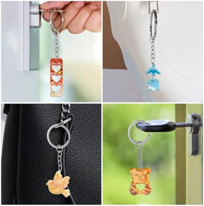 104Pcs Resin Molds Set for Women, Cute Designs with Accessories, Silicone Jewelry Molds for Resin Epoxy Keychain Earring Pendant Crafts Making - Image 4