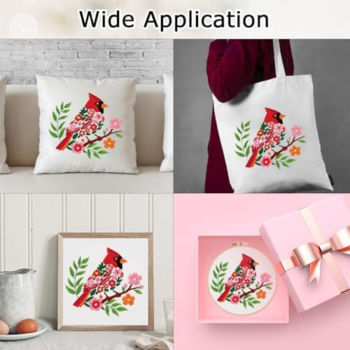 Louise Maelys Cardinal Embroidery Kit, Cross Stitch Kit for Beginne - Image 6