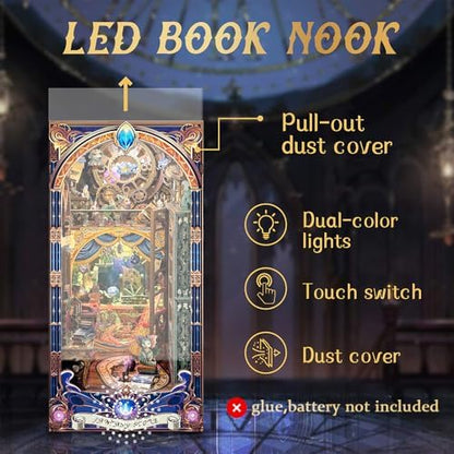 Book Nook Kit- DIY Miniature Booknook Kit Creative Decorative Bookend Bookshelf Insert 3D Puzzles for Adults Women Teens- Fantasy Store (SQ-25) - Image 2