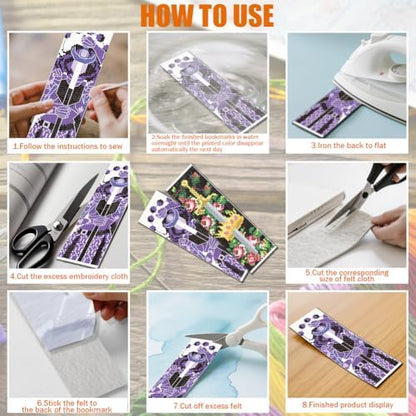 FREEBLOSS 6 Set Cross Stitch Bookmark Kits Sword & Rose Pattern Stamped Cross Stitch Kit 11CT Embroidery Kit with Instructions for Adults Beginners 20x6cm/8x2.4inch - Image 5