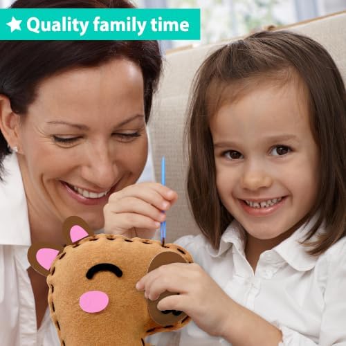 KRAFUN Beginner Sewing Kit, Sew Capybara & Orange, Pre-Cut Felt, Ages 5+ - Image 6