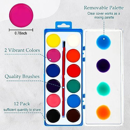 Ctosree 12 Sets Pre Drawn Canvas Sip Paint Kit,Landscape,8 x 10 in - Image 3