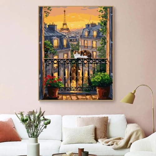 ZRIZQ Paint by Numbers Kit for Adults Beginner,City Scape,16x20 - Image 7