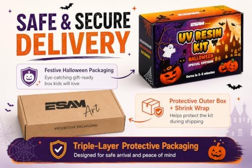 ESAM Group Halloween UV Resin Jewelry Kit for Kids, Teens & Beginners - Image 6