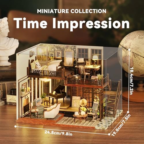 Flever Dollhouse Miniature DIY House Kit Creative Room with Furniture for Romantic Artwork Gift (Time Impression) - Image 2