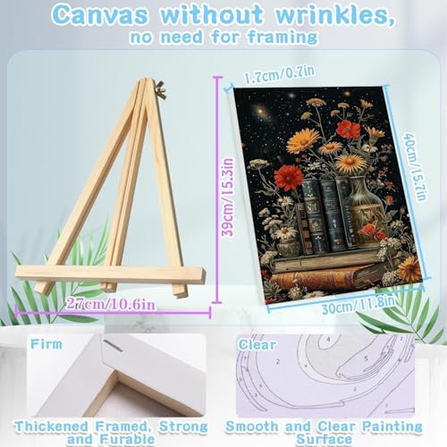VIGEGU 4 Pack Book Paint by Numbers Kit for Adults with Frame - Image 5