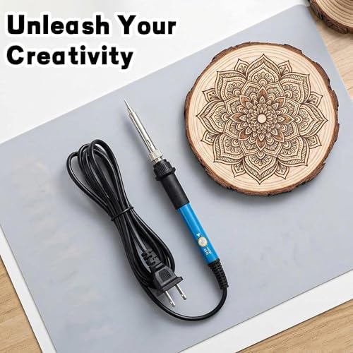 Wood Burning Kit, 30Pcs Wood Burning Tool Adjustable Temperature 200~450 ℃ (392-842℉) Woodburning Pyrography Pen Kit for Adults Beginners - Image 5