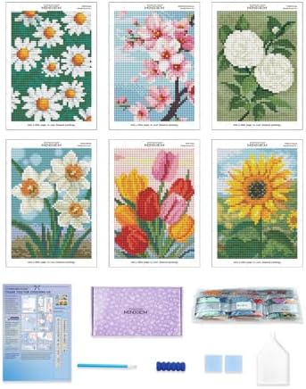 forever young Flowers Small Diamond Art Kits, 5x7 Inch Canvas by FOREVERYOUNG