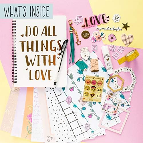 STMT D.I.Y.Journal Set, Stationary Kit with Notebook for Writing and Drawing, DIY for Girls Ages 8+, Do All Things With Love - Image 3