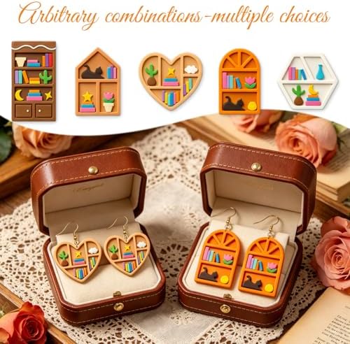 ORIGACH 15 Pcs Mini Bookshelf Window Frame Polymer Clay Cutters Set - Image 4
