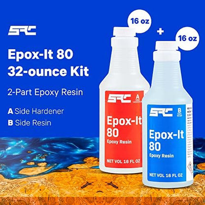 Epox-It 80, 32 Oz Multi-Purpose High Gloss Clear Epoxy Resin Kit - Image 2