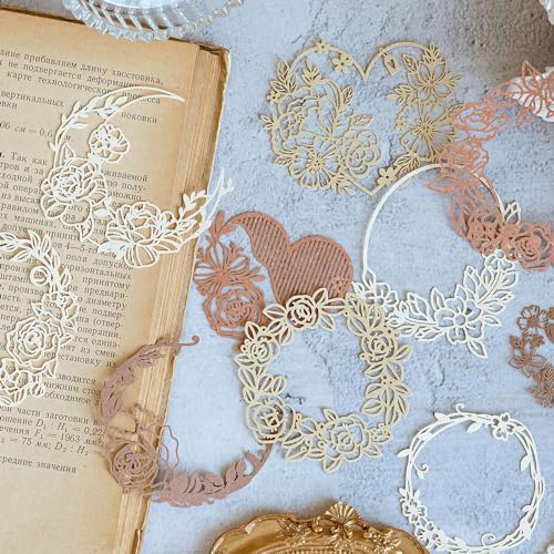 Maxleaf 60PCS Flower Cut Outs Border Card, Frames Decorative Paper - Image 6