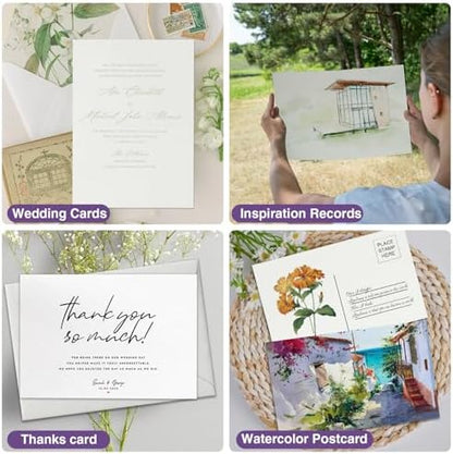 30 Pack Foldable Blank Watercolor Cards with Envelopes 4"x6" - Image 7