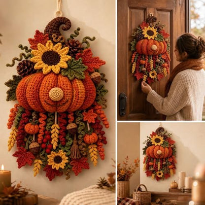 DIY Seasonal 3D Crochet Door Hanger Kit Collection, Halloween Handmade - Image 5