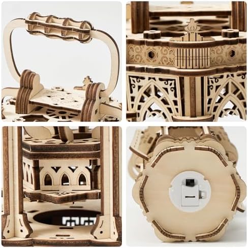 3D Wooden Puzzle for Adults, DIY Lantern Model Kit - Image 4