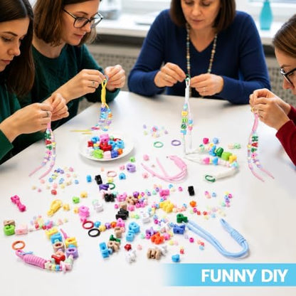 Paracord Acrylic Letter Beads 326 PCS DIY Bag Charms Keychain Making Kit - Image 6