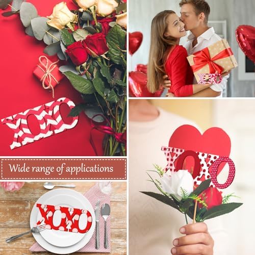 Wooden XOXO Letter Ornaments to Paint 7 inch, Valentine's Day Wooden DIY Blank Unfinished Round Wood Discs Ornament for Crafts Hanging Decorations(10PCS) - Image 2