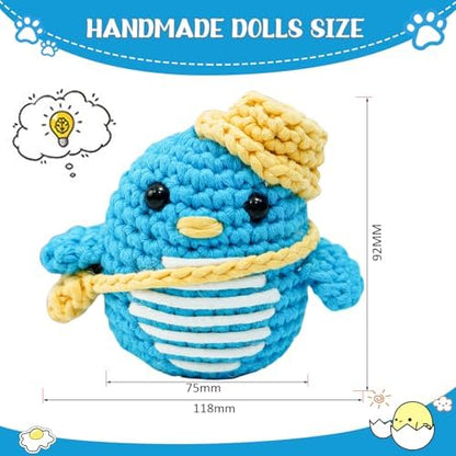 Wadukud Penguins Crochet Kit for Beginners, DIY Crochet Kit for Adults, Crochet Starter Kit with Step-by-Step Video Tutorials for Holiday Craft Gifts for Teen Girls Kids - Image 3