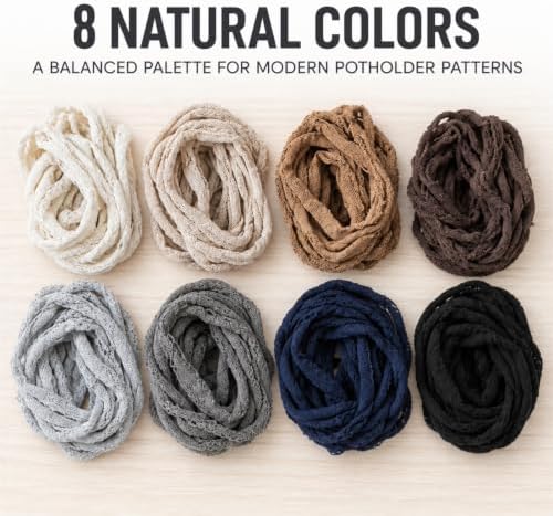 daheypong 440pcs Cotton Weaving Loops for 10-Inch Loom，8 Neutral Colors - Image 3