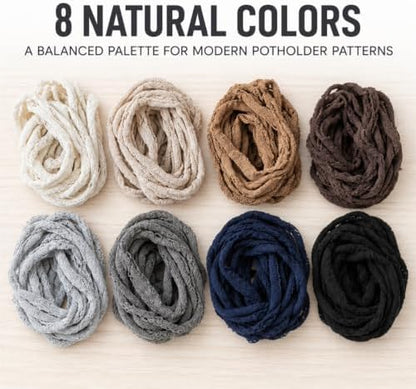 daheypong 440pcs Cotton Weaving Loops for 10-Inch Loom，8 Neutral Colors - Image 3
