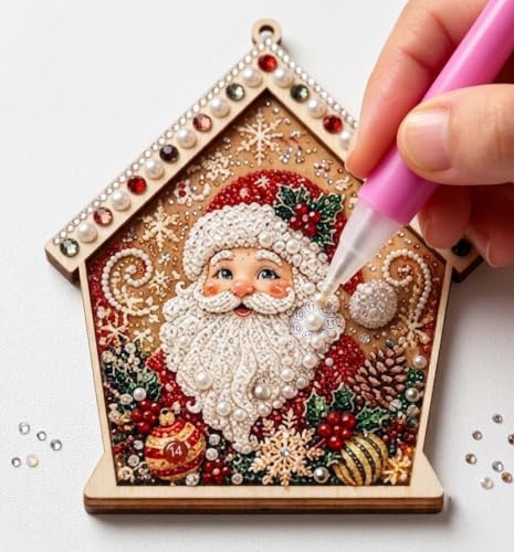 Christmas Diamond Pearl Painting Suncatcher Kit Christmas Ornaments 2026 (Style-C) - Image 3