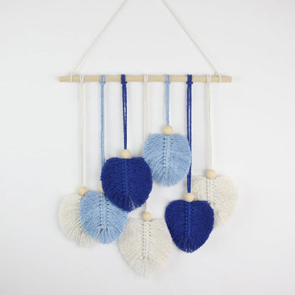 BUFANTL DIY Macrame Leaf Wall Hanging Kit for Beginners, Boho Woven Tapestry Craft Kit with Macrame Cord, Wooden Beads & Printed Instructions, Home Decor Macrame Kit for Adults - Image 3