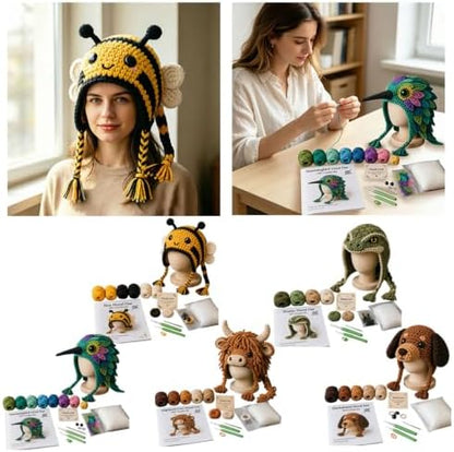 smtsmt Fantasy Hood Hat DIY Crochet Kit Series (Cow) - Image 6