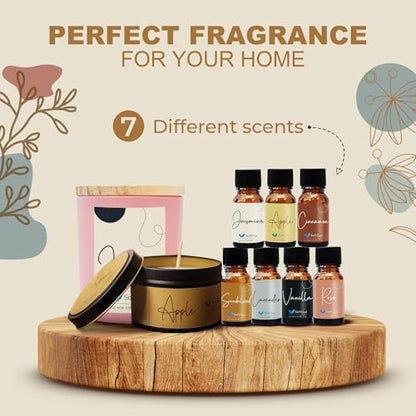 SoftOwl Premium Soy Candle Making Kit with Electric Melter - Soy Wax, Big 7oz Jars & Tins, 7 Pleasant Scents, Color Dyes & More - Perfect as Home Decorations - DIY Starter Scented Candles Making Kit - Image 6