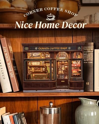 Cutefun Book Nook Kits for Adults - DIY Miniature Dollhouse Kit Coffee Shop - Image 3