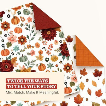 Echo Park Fall Collection Kit, Scrapbook Paper & Sticker Set - Image 3