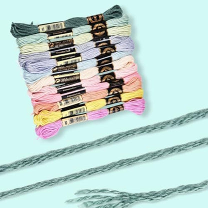 12 Skeins 6 Ply Candy Color Embroidery Floss for Hand Sewing - Image 5