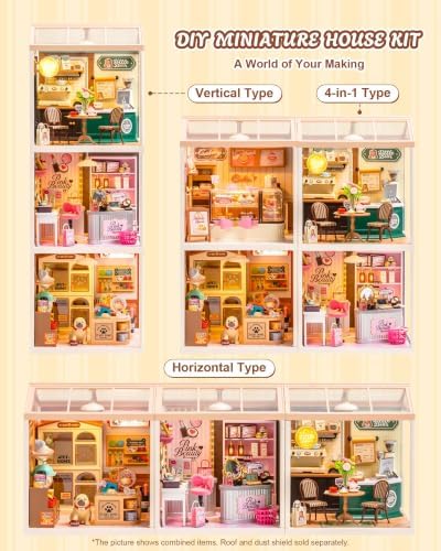 Rolife Super Creator Furry Friends' Home DIY Miniature House Kit, Snap-Fit Plastic 3D Puzzle No Glue Needed, Stackable Pet Store Room Decor Gift for Adults & Teens, 89 PCS - Image 7
