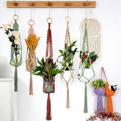 BUFANTL Macrame Kit for Beginners, 4-in-1 Plant Hanger Set - DIY Hanging Planter Craft Kit with 3 Tutorials for Home & Garden Decor, Ideal Handmade Gift - Image 6