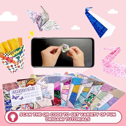 JoyCat Monet Patterned Origami Paper, 50 Double-Sided Sheets, 6x6 Inch - Image 4