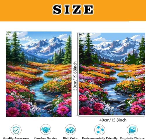 KICHANG Landscape Paint by Numbers Kit for Adults Beginner (Without Frame) - Image 4