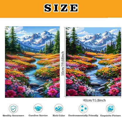 KICHANG Landscape Paint by Numbers Kit for Adults Beginner (Without Frame) - Image 4