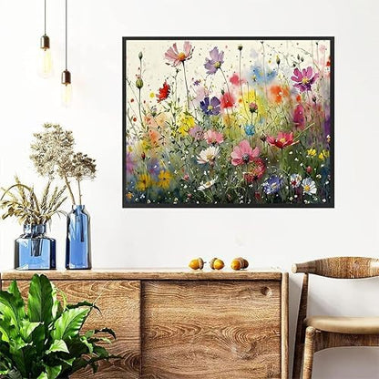 Wild Flower Paint by Numbers for Adults with Framed Canvas - Wooden Easel - Image 4