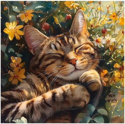Cat Paint by Numbers Kit for Adults, Adult Paint by Number Kits 16x20 Inch by hkejoi
