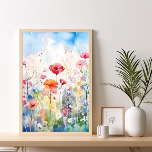 Kalonyth Flowers Framed Paint by Numbers Kit for Adults Beginner 8x12 inch - Image 2