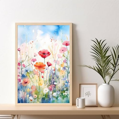 Kalonyth Flowers Framed Paint by Numbers Kit for Adults Beginner 8x12 inch - Image 2