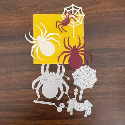3Pcs/Set Spider Web Die Cuts for Card Making, Halloween Spider Cutting Dies for DIY Scrapbooking Photo Album Decorative Embossing Paper Dies for Card Making Templated by Unknown