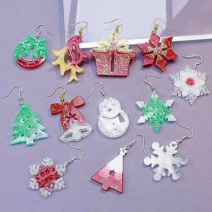Christmas Earring Molds, 5 Pcs Christmas Style Resin Earring Molds - Image 6