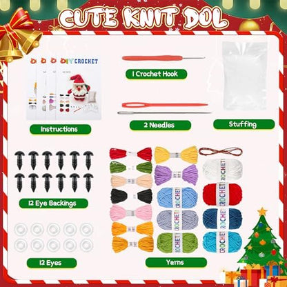 Poruary Crochet Kit for Beginners, 8 Animal Amigurumi Projects with Videos - Image 2