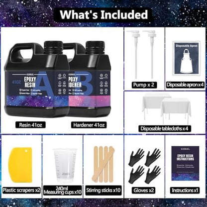 KISREL 82OZ Crystal Clear Epoxy Resin Kit - No Yellowing No Bubble for Art - Image 2