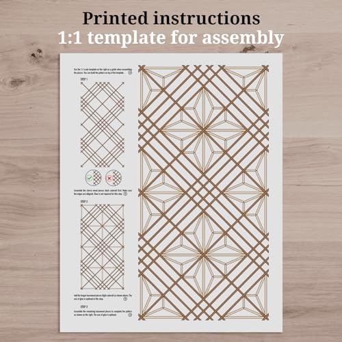 Hinoki Woodworks Kumiko DIY Kit Kakuasa-no-ha Pattern - Image 6