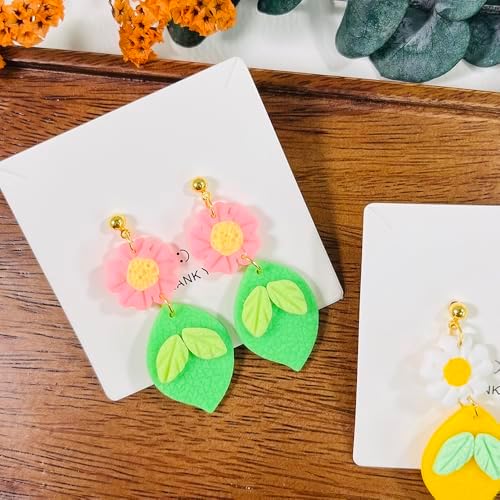 Xaekicr Lemon Flower Polymer Clay Cutters – 3 Pcs Clay Earring Cutters Set – Clay Tools for Polymer Clay Jewelry Making – DIY Summer Earring Cutter Kit for Crafts and Accessories - Image 3