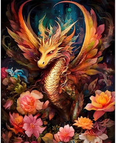 Paint by Numbers Kit for Adults, Dragon DIY Painting Kit, 16x20 Inch by CytheronDIYKit