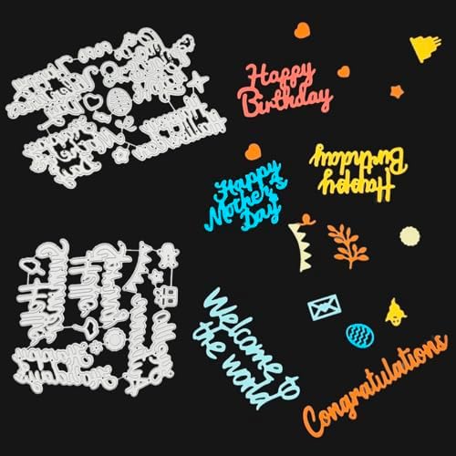 DaKuan 30 Pcs Holiday Blessings Steel Cutting Dies Set for Card Making - Christmas, Birthday, Thanksgiving, Easter, Valentine's, Good Luck, Thank You Craft Supplies - Image 4